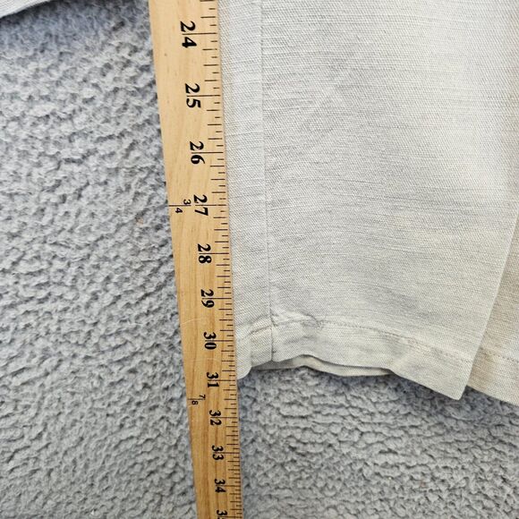 Dockers Khakis Pants Mens 36x32 Beige Stonewashed Linen Relaxed Fit Flat Front - Picture 6 of 12